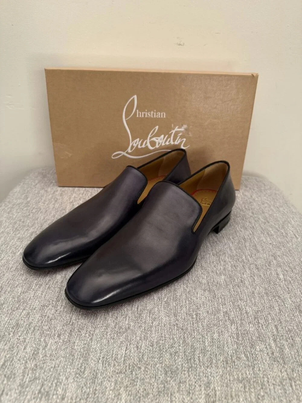 Christian Louboutin Dandelion Flat - Navy - Size EU 45 / US 12